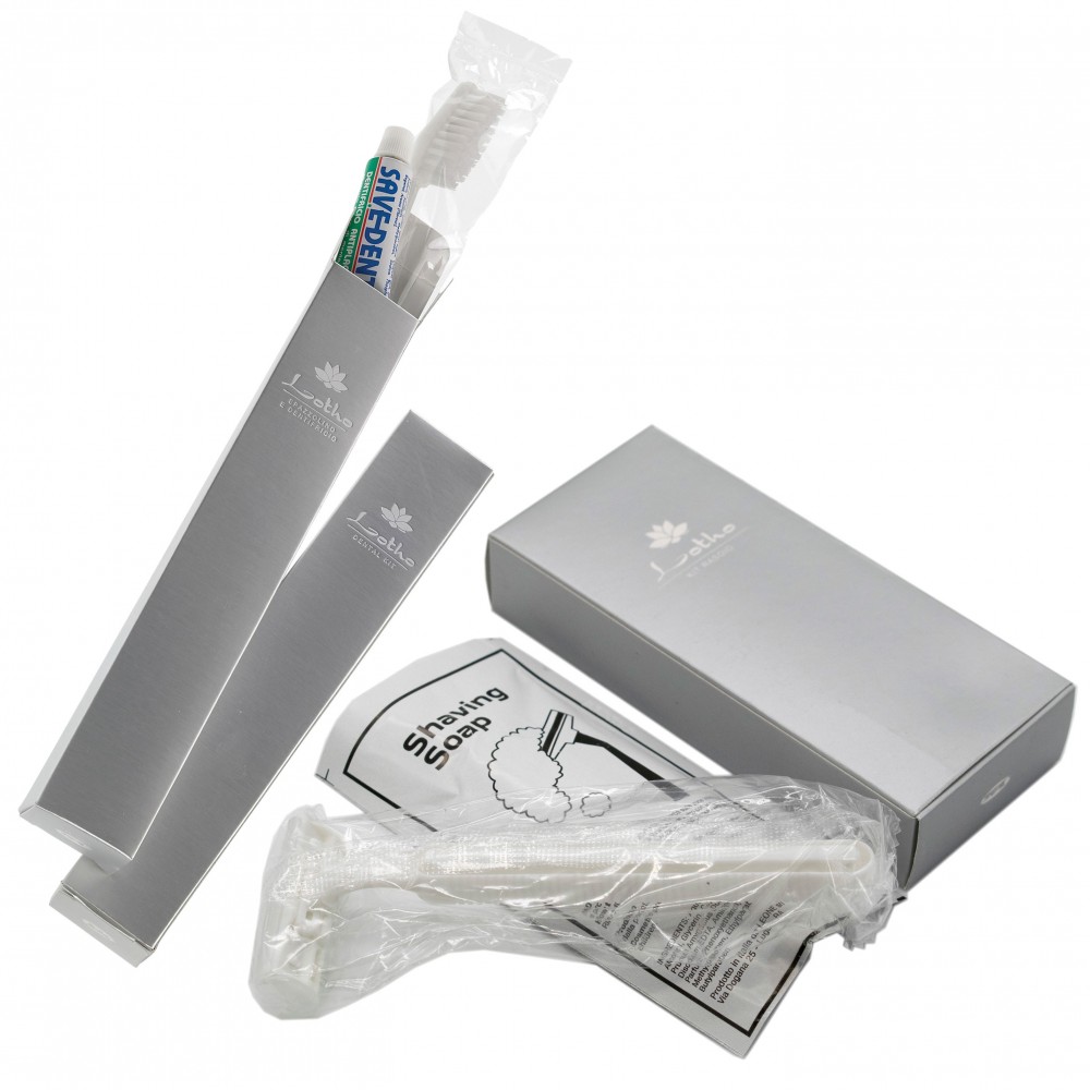 Kit dentaire LOTHO (25 pièces) + kit de rasage (25 pièces)