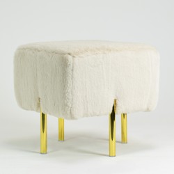 Miękka Pufa Stockholm – Puszyste Siedzisko Okrągłe Teddy