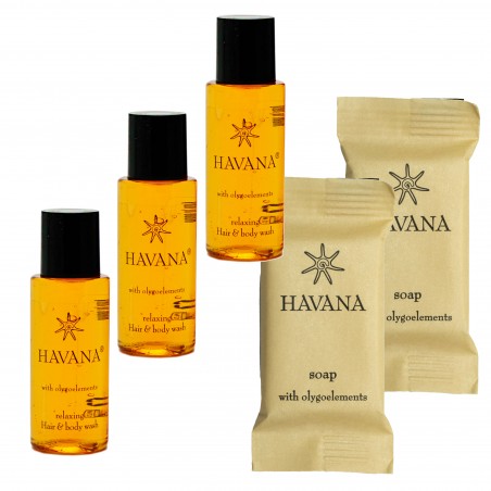 Hotel Set Havana Shampoo&Duschgel 30ml 450 Stk. Seife 15g 500 Stk.