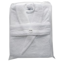 Hotel Schlafrock Morgenrock weiß S 100% Baumwolle Frotte 360g/m2