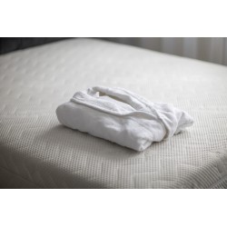 Hotel Schlafrock Morgenrock weiß S 100% Baumwolle Frotte 360g/m2