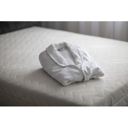 Hotel Schlafrock Morgenrock weiß S 100% Baumwolle Frotte 360g/m2