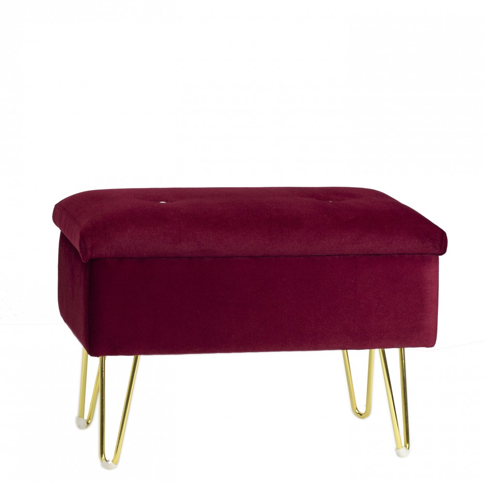 Pufa MILAN na złotych nogach – Ekskluzywne Siedzisko