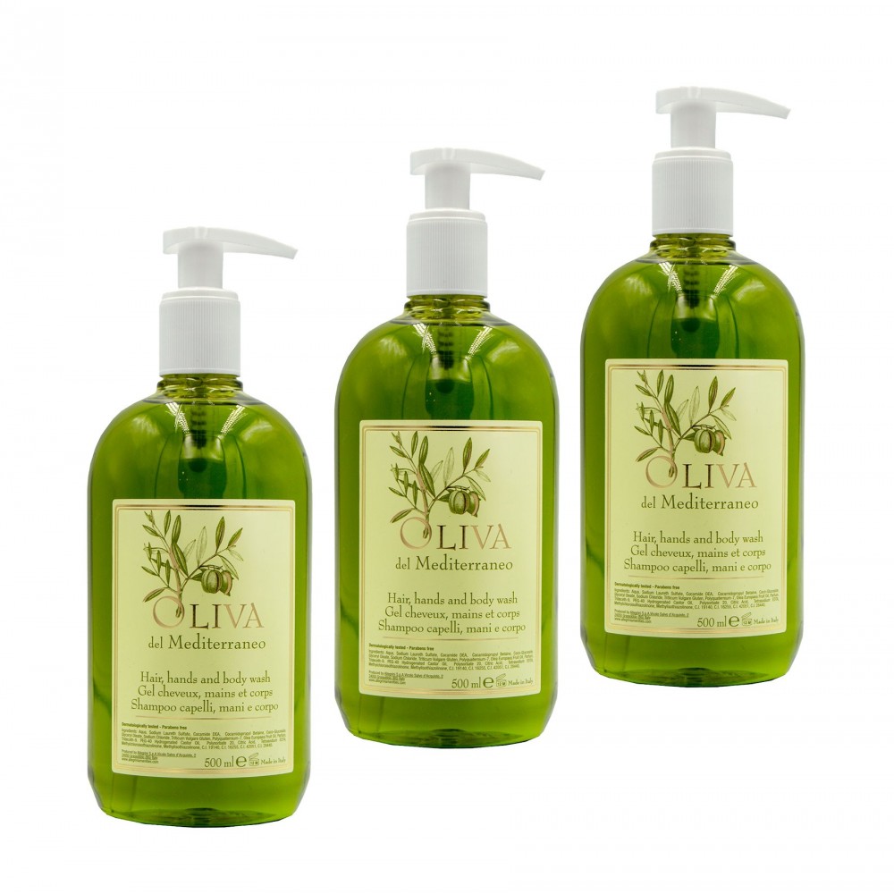 Szampon i żel hotelowy duży z pompką Oliva 500ml - 1szt