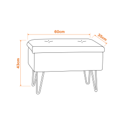 Pufa MILAN na złotych nogach – Ekskluzywne Siedzisko