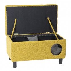 Sitzpouf mit integriertem Haustierbett