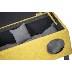 Sitzpouf mit integriertem Haustierbett
