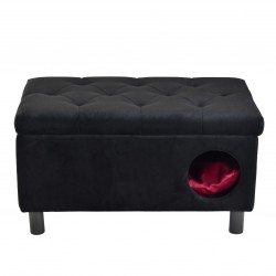 Pufa otwierana z legowiskiem, domek dla psa, królika lub kota