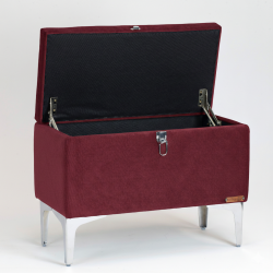 Nowoczesny Kufer OSLO Tapicerowany – Otwierana Pufa w Stylu Norweskim