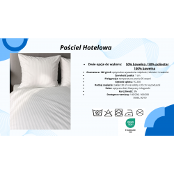 HotelLine Bettbezug 100% Baumwolle Damast 1 cm Streifen - 140x200 cm