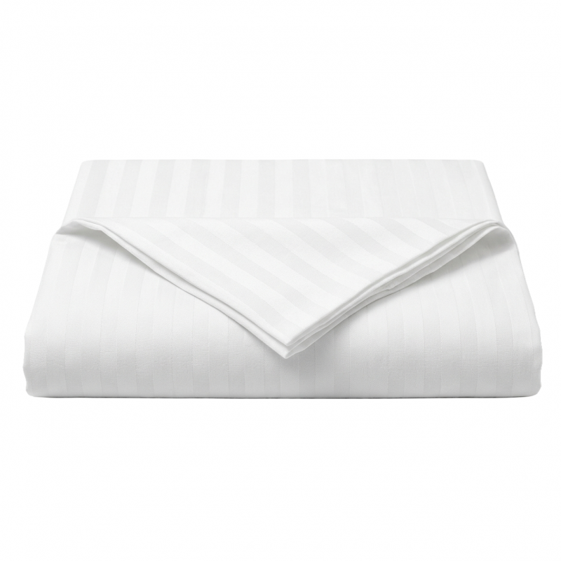 HotelLine Bettbezug 100% Baumwolle Damast 1 cm Streifen - 140x200 cm