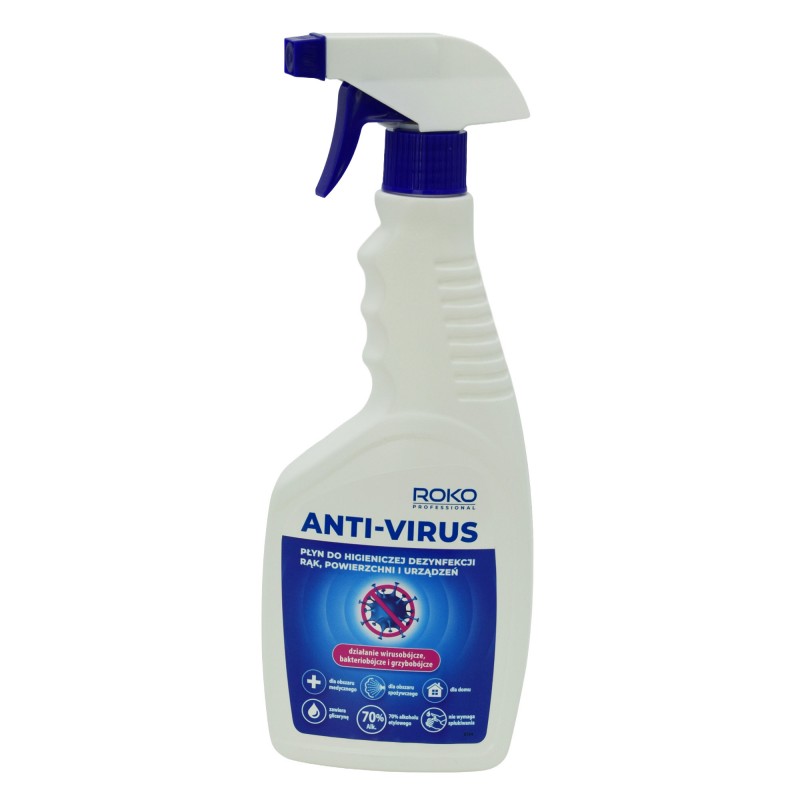Płyn do dezynfekcji z alkoholem ANTI-VIRUS 500ml ROCO/ PCC Professional