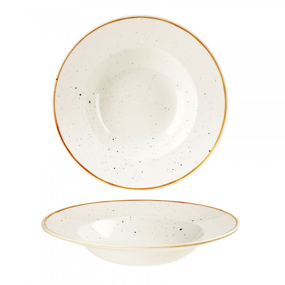 Talerz porcelanowy głęboki 28 cm CHURCHILL STONECAST BARLEY WHITE