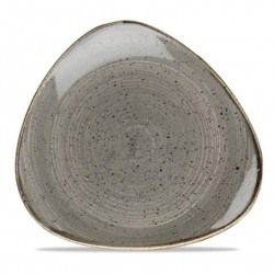 Talerz trójkątny średnica 31cm  porcelana Churchill Stonecast Peppercorn Grey
