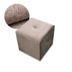 Pufa ozdobna, kwadratowa, tapicerowana
