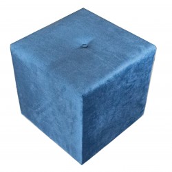 Pufa ozdobna, kwadratowa, tapicerowana