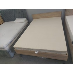 Bett mit Paneel, Farbe Sonoma Eiche + Matratze 160x200cm