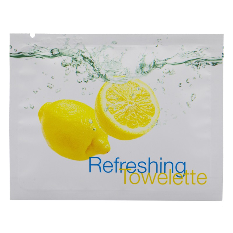 Erfrischungstücher Reinigungstücher Zitrone Lemonfresh Sachet 100 Stk. für unterwegs Hotel