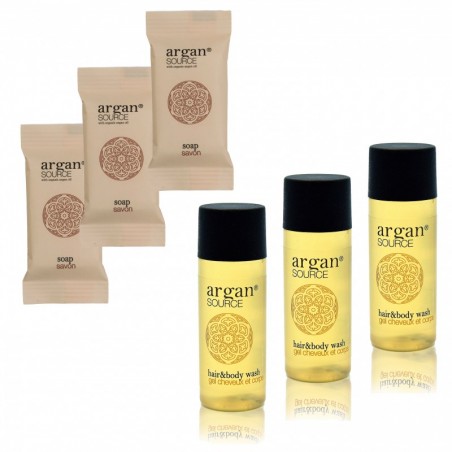 Hotel Set Argan Shampoo&Duschgel 30ml 100 Stk. und Seife 20g 100 Stk.