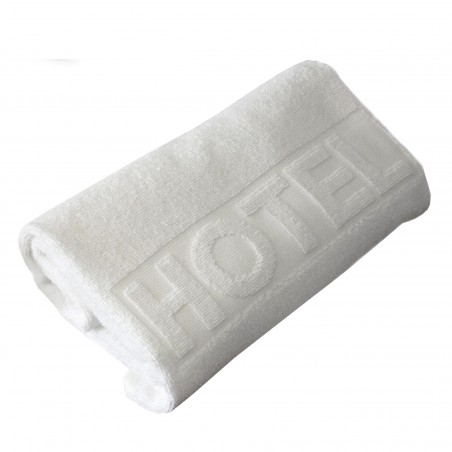 Pościel hotelowa | Białe ręczniki z tłoczeniem "HOTEL" 500 Pościel hotelowa | Białe ręczniki z tłoczeniem "HOTEL" 500